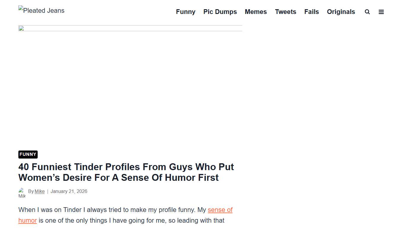 40 Funniest Tinder Profiles From Guys Who Put Women's Desire For A Sense Of Humor First