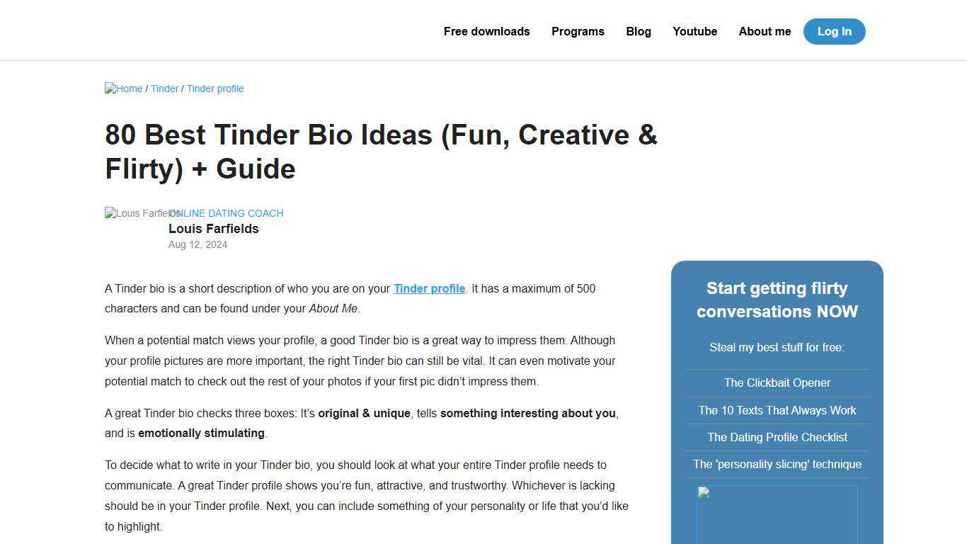 80 Best Tinder Bio Ideas (Fun, Creative & Flirty) + Guide